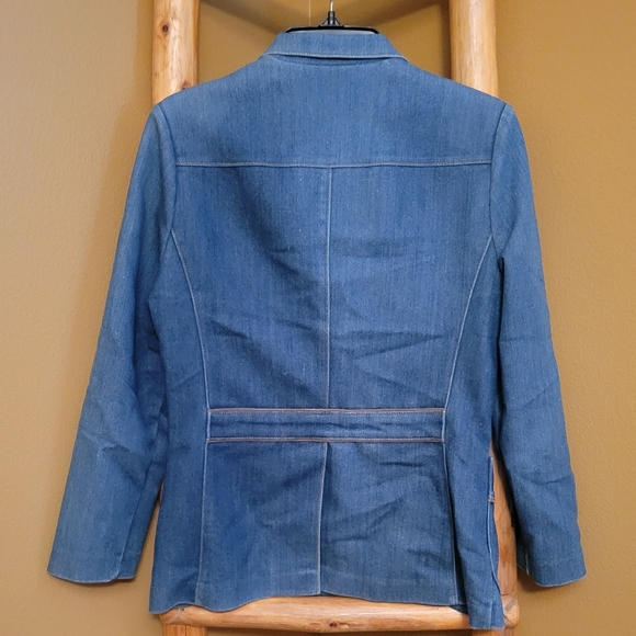 VINTAGE WOMENS JACK WINTER JEAN BLAZER JACKET - Picture 2 of 3